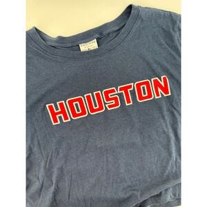 WHERE IM FROM Houston Texas Crop T Shirt Womens X Large Navy Red